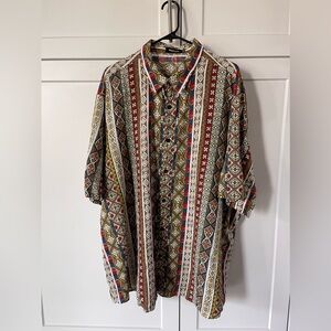 VATPAVE Mens Casual Button Down Shirt Regular Fit/ Yellow/ Size xxxl